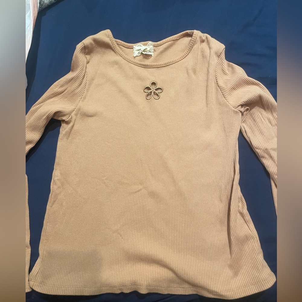 Girls Tan sweater/top size 12